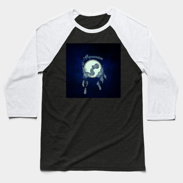 Zodiac sings aquarius Baseball T-Shirt by Nicky2342